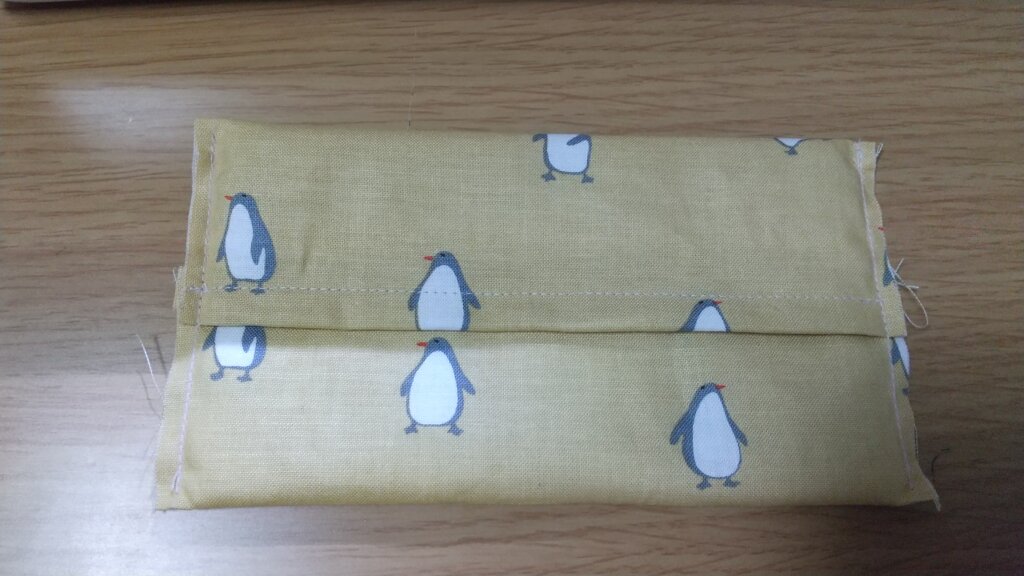 ポケットティッシュケース ペンギン柄を作成 (袋縫い～完成★)