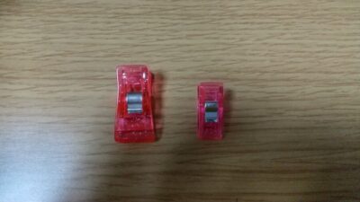仮止めクリップの比較 仲良しふもさん一家
