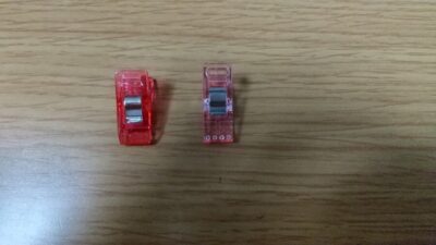 仮止めクリップの比較 仲良しふもさん一家